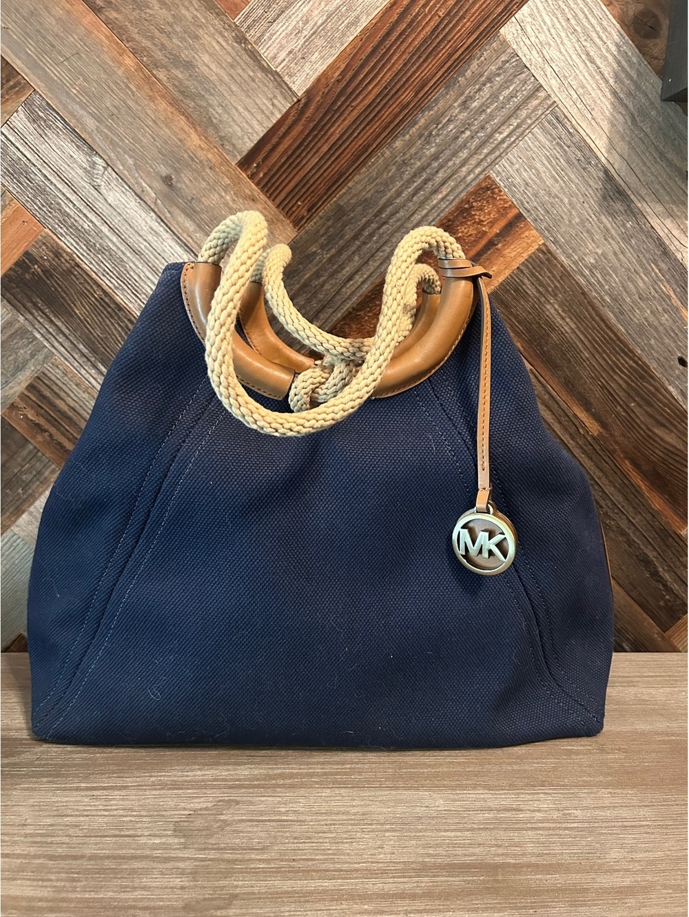Michael Kors Isla Ring Canvas Shoulder Tote